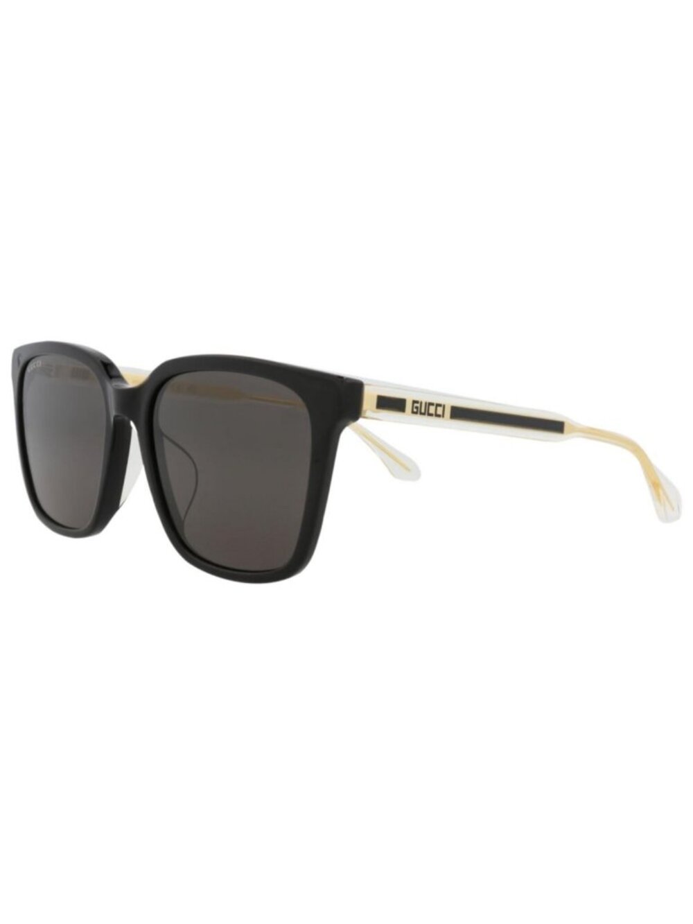 New Gucci Unisex Square/Rectangle Black Crystal Grey Fashion Designer Sunglasses